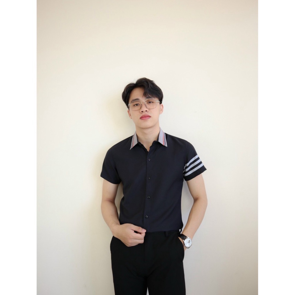 Áo sơ mi nam vải lụa, Sơ mi chất liệu lụa mềm mịn, kiểu dáng slimfit trẻ trung, thanh lịch, tôn dáng unisex | BigBuy360 - bigbuy360.vn