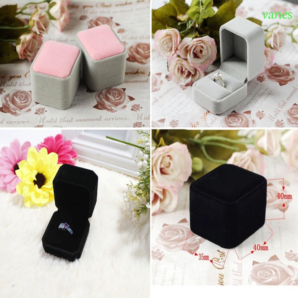 Hộp Nhung Đựng Nhẫn Cưới Chất Lượng Cao Nhiều Màu Sắc