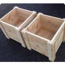 (Giá Xưởng) Chậu trồng cây gỗ thông nhập khẩu trống ngấm nước I Decor, tiểu cảnh, trang trí nội ngoại thất, ban công