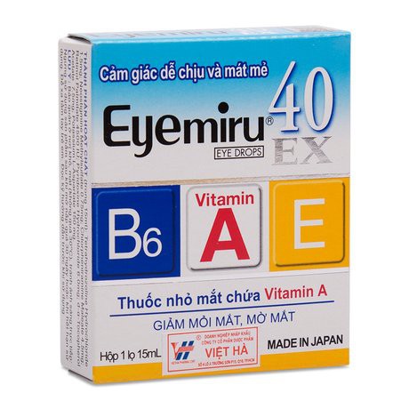 [Hàng nhập khẩu chính hãng] Nhỏ Mắt Eyemiru 40EX 💊 Giảm mờ mắt, mỏi mắt - Chứa Vitamin