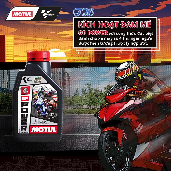 Nhớt xe máy Motul GP Power 10W40 0.8 lít dùng chung cho xe số và tay ga