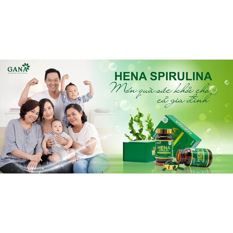 [FREESHIP] (HÀNG CHÍNH HÃNG) Tảo xoắn Hena Spirulina - đào thải độc tố, tăng sức đề kháng, cải thiện vóc dáng | Thế Giới Skin Care