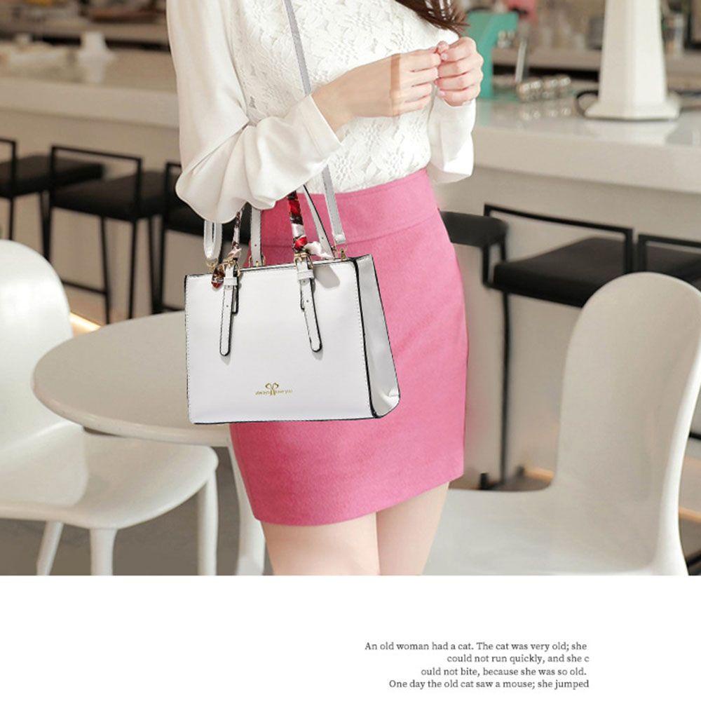 PATH Túi Xách Đeo Vai Bằng Da PU Nylon Màu Trơn Thời Trang Dành Cho Nữ