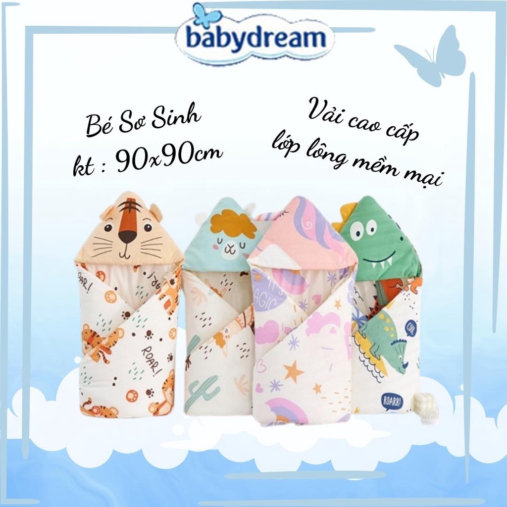 Khăn ủ cho bé sơ sinh , chăn ủ trần bông cho bé – BabyDreams