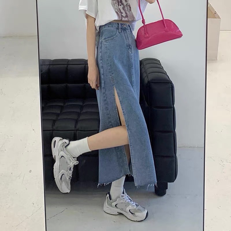 [ORDER] Chân váy jean xẻ vạt Ulzzang | BigBuy360 - bigbuy360.vn