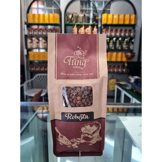Cà phê hạt rang mộc robusta huy tùng 500gr