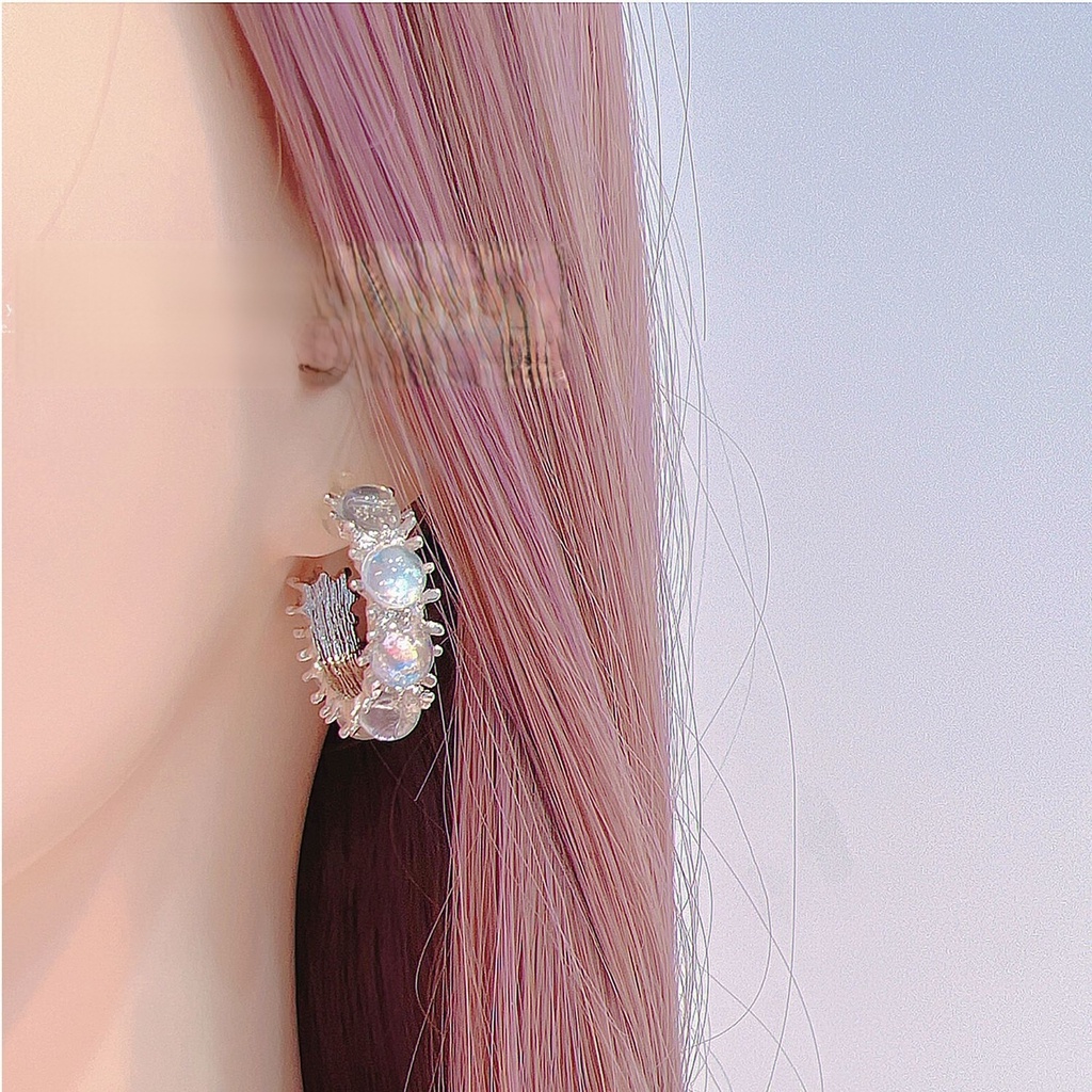 Bông Tai Đính Đá Mặt Trăng Sang Trọng Thời Trang 19A1711