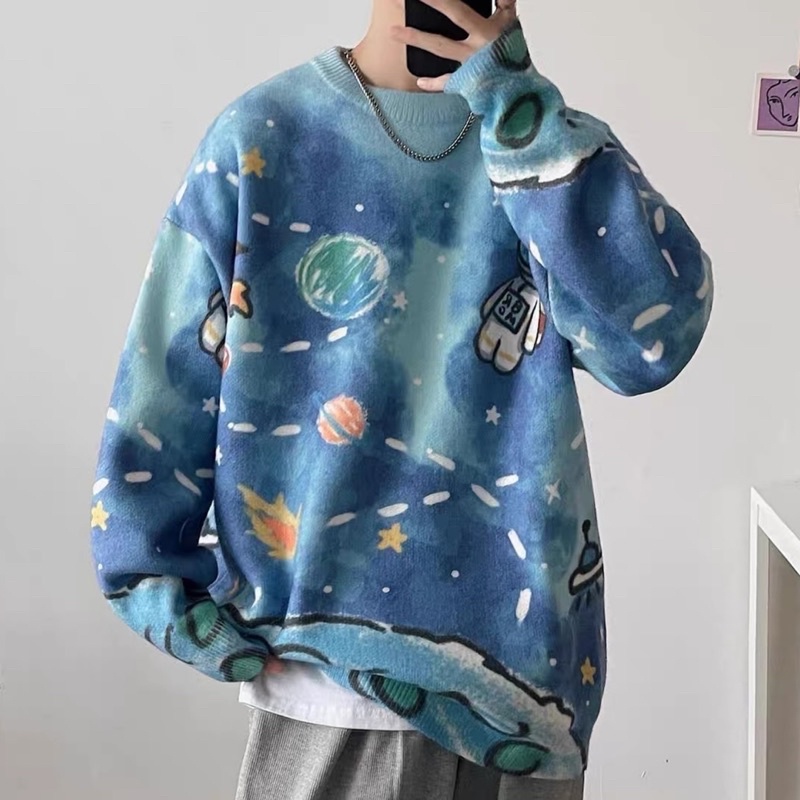 Áo len unisex loang màu phi hành gia unisex