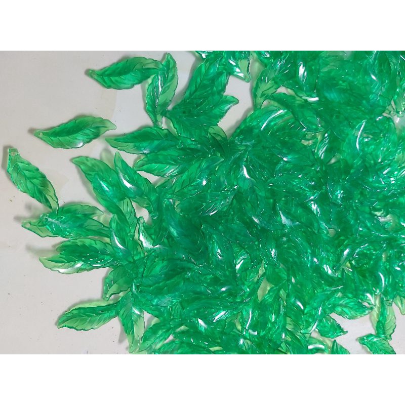 100Lá xoắn xanh. lá mai. lá đào đá pha lê