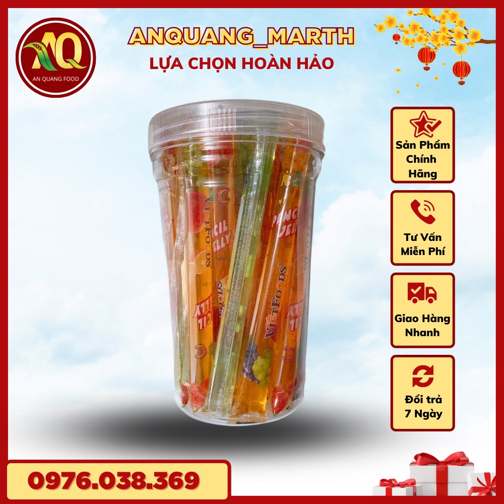 Thạch Rau câu Vietfood ANQUANG_MARTH,thạch bút chì gói 20 que-Hàng chất lượng