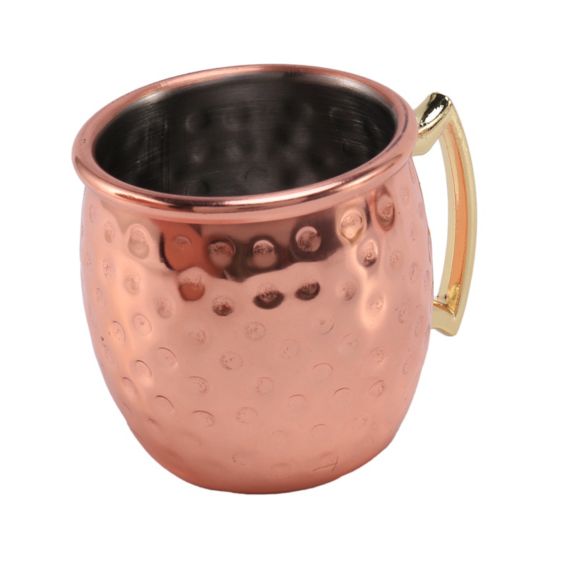 Set 4 Cốc Sứ Mini Bằng Thép Không Gỉ Mạ Đồng 2 Chế Độ