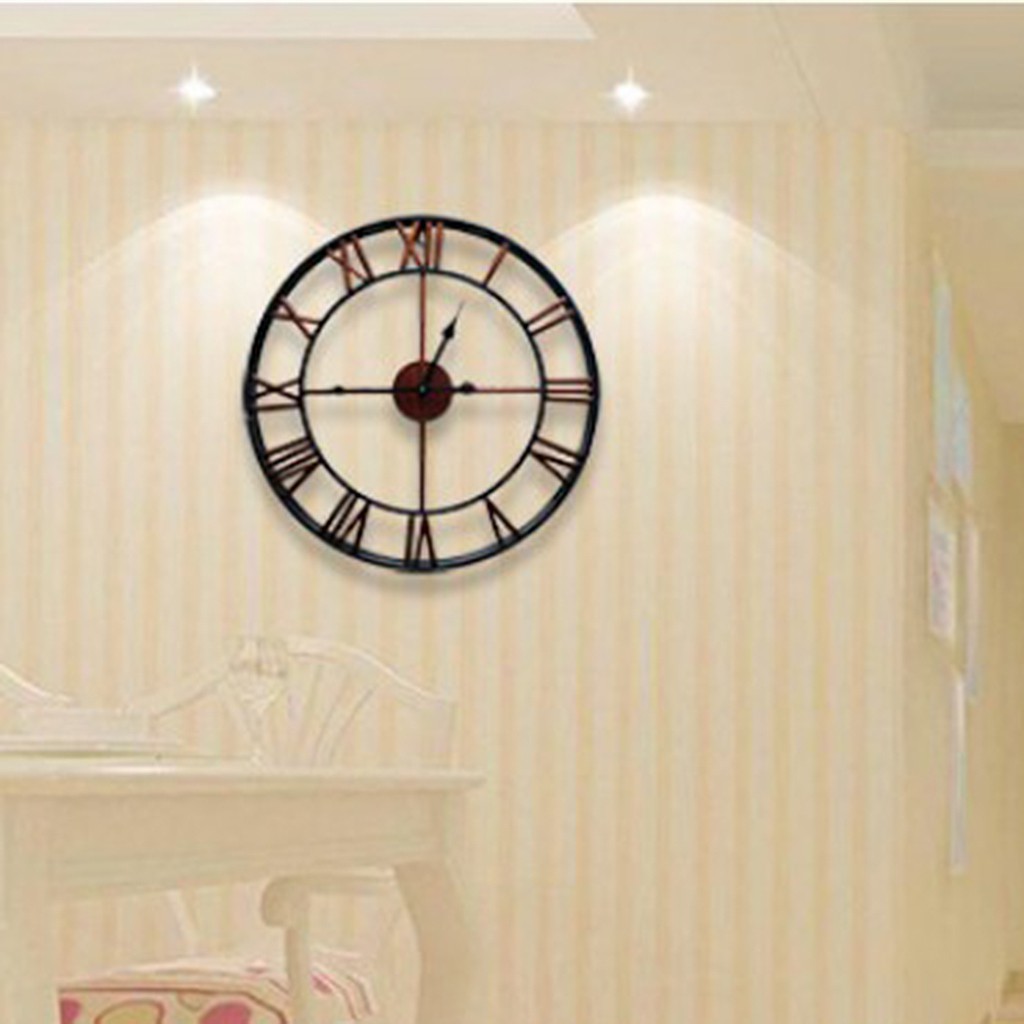 Đồng Hồ Treo Tường Mặt Tròn Lớn Cổ Điển