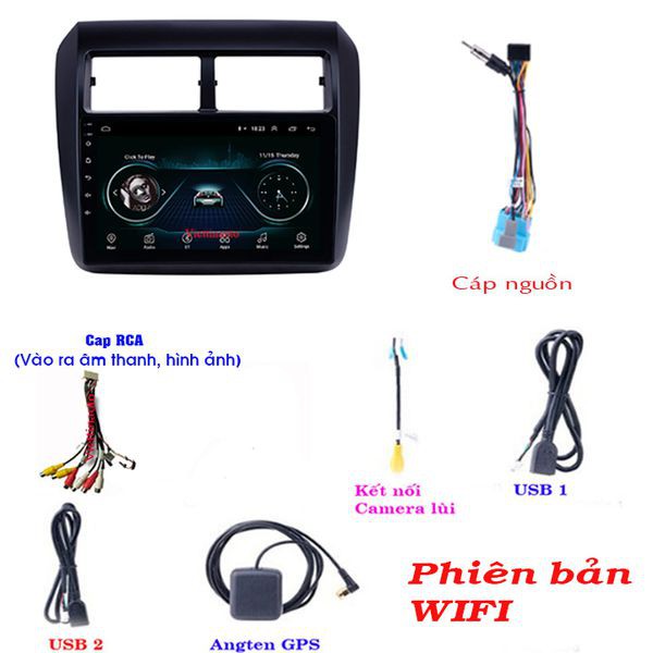 Màn hình Android 10 In Suzuki Swift  có GPS dẫn đường ra lệnh bằng giọng nói 2003 -2010