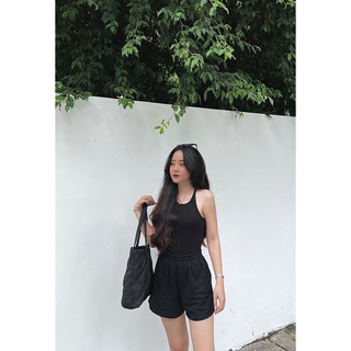 Áo croptop nữ ba lỗ sát nách BASIC HALTER TOP chất thun gân tăm co giãn