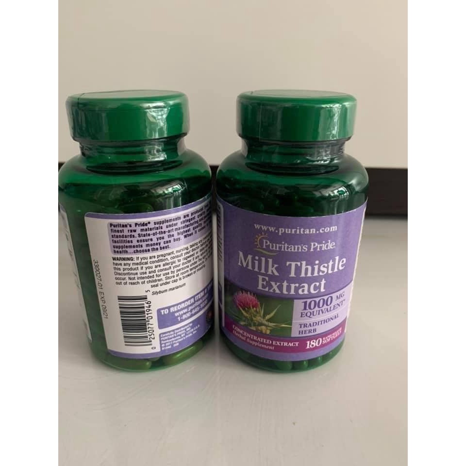 Viên Uống Bổ Gan Chiết Xuất Từ Cây Kế Sữa Puritan's Pride Milk Thistle Extract 1000mg | BigBuy360 - bigbuy360.vn