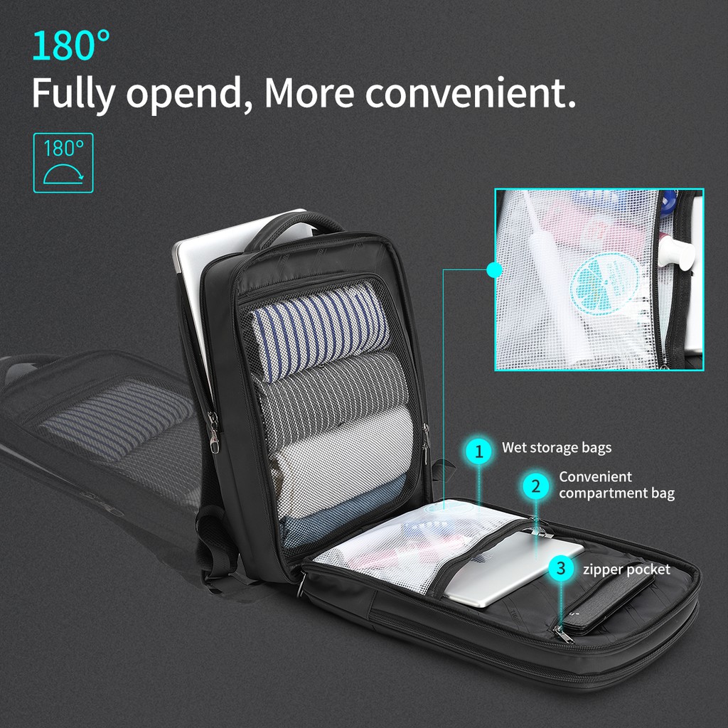 Tigernu Balo Máy Tính Xách Tay  TPU Chống Nước Chống Trộm Cho Du Lịch  T-B3982