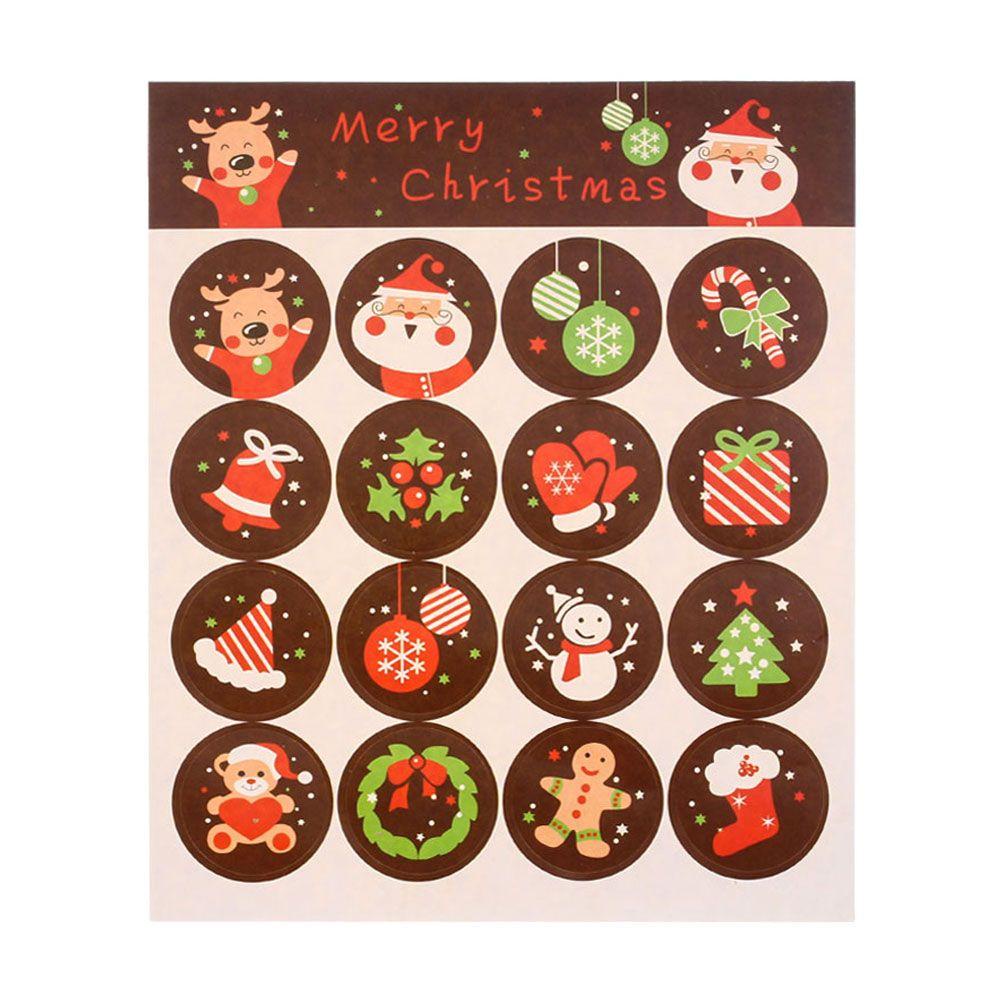 Set 80 / 160 Sticker Tự Dính Hình Người Tuyết Trang Trí Giáng Sinh