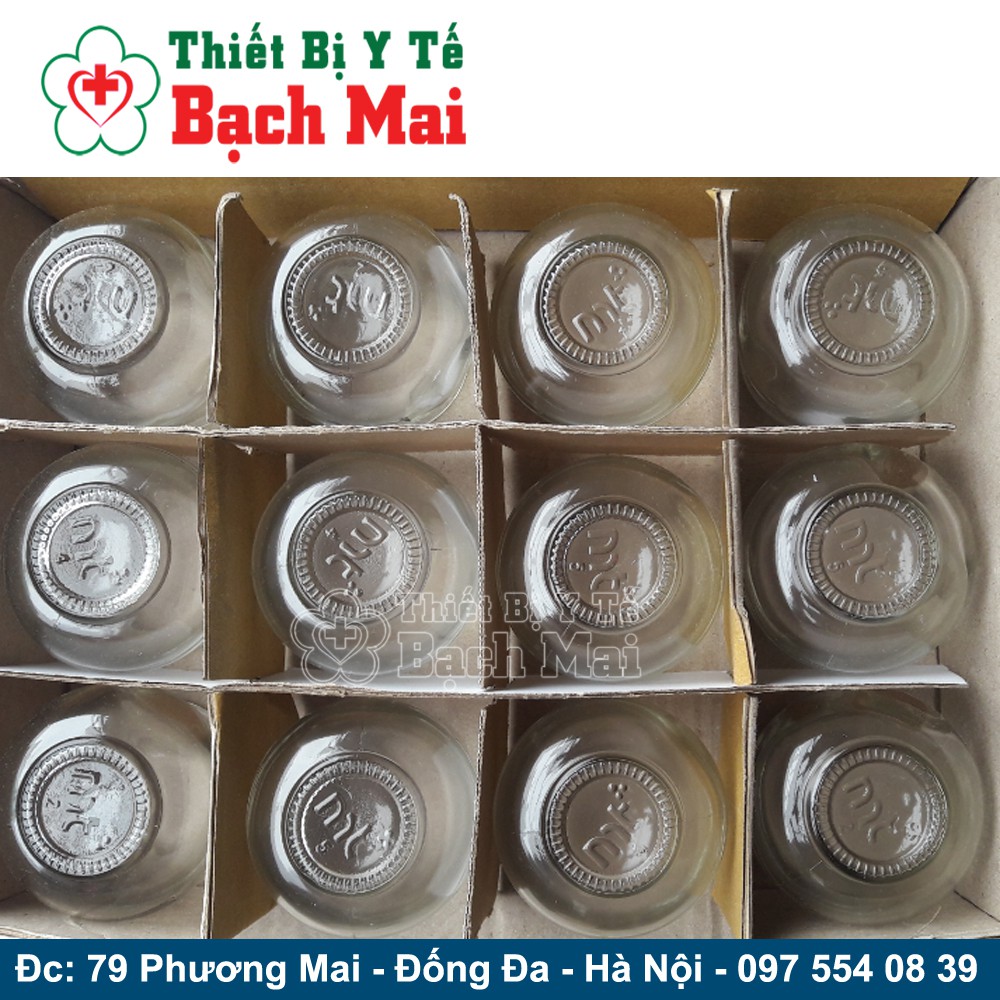 Bộ 12 Ống Giác Lửa Thủy Tinh Cẩm Đạt + Kèm Cây Châm Lửa
