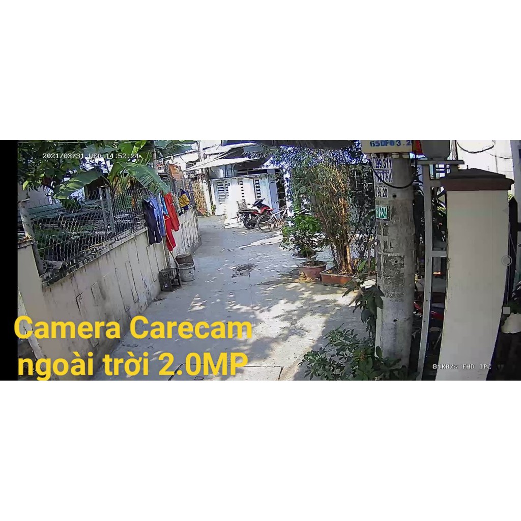 Camera IP WIFI CARECAM 1080p ngoài trời chống nước , Ban đêm có màu, Đàm thoại 2 chiều | BigBuy360 - bigbuy360.vn