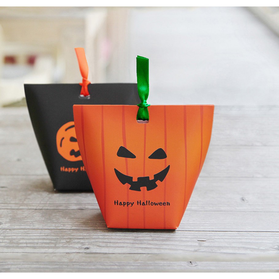 [Sỉ] Hộp quà xếp siêu đẹp, giá rẻ Halloween 01 (Kèm Ruy Băng như hình)