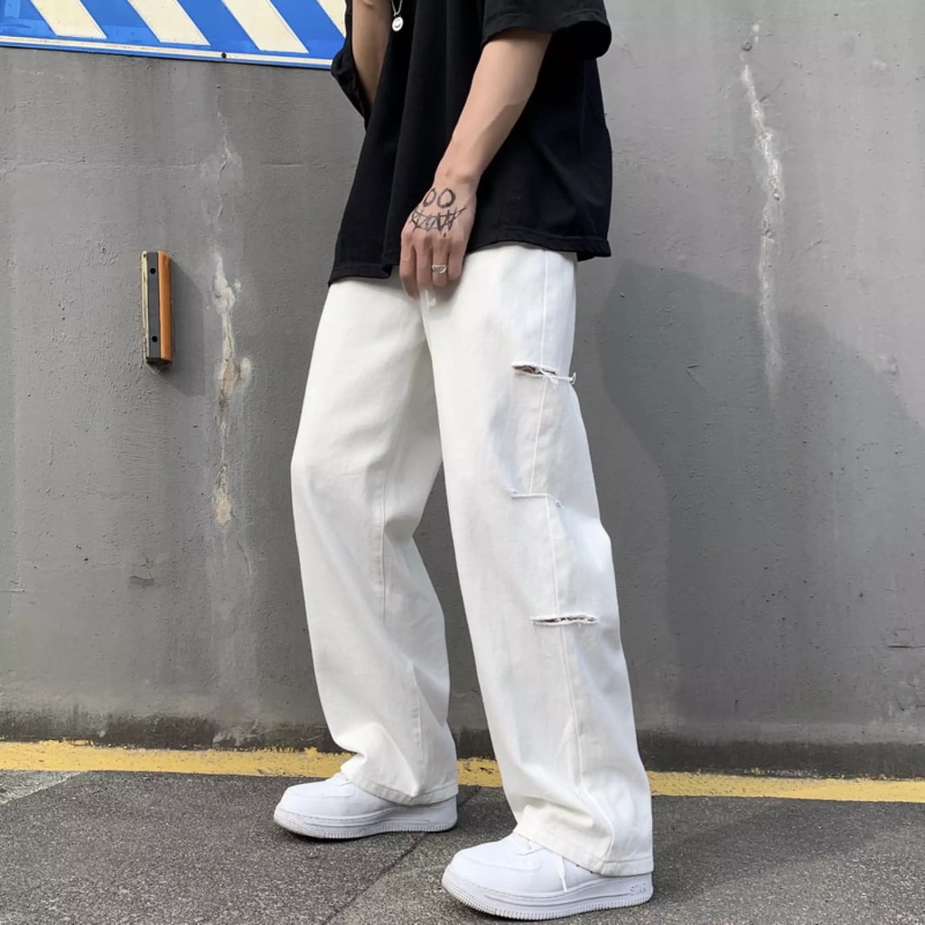 Quần Jean baggy quần nam ống rộng, jeans unisex - Quần bò dáng suông rộng -Top xu hướng 2021