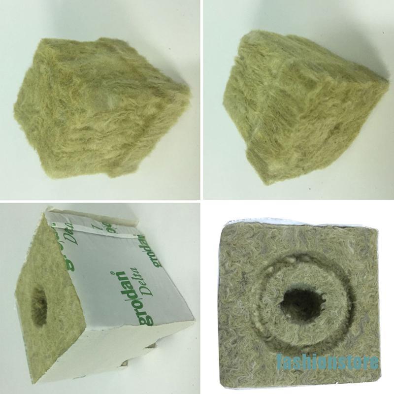 [fashionstore]Rock Wool Cubes Ventilative Hydroponic Grow Rockwool Cubes Soilless Cultivation