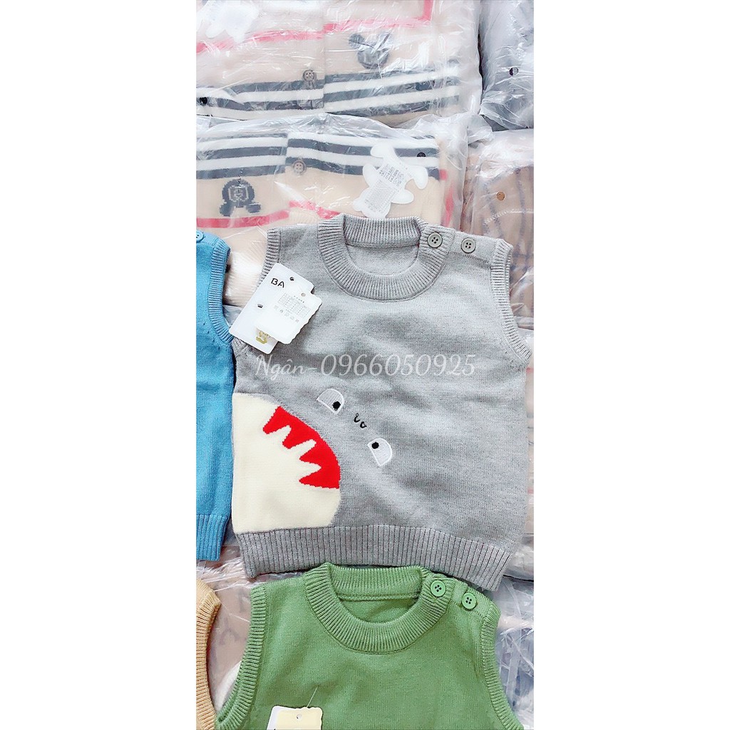 Áo Len Ghile Hình Khủng Long Bé Trai size 66-90(5-14kg)