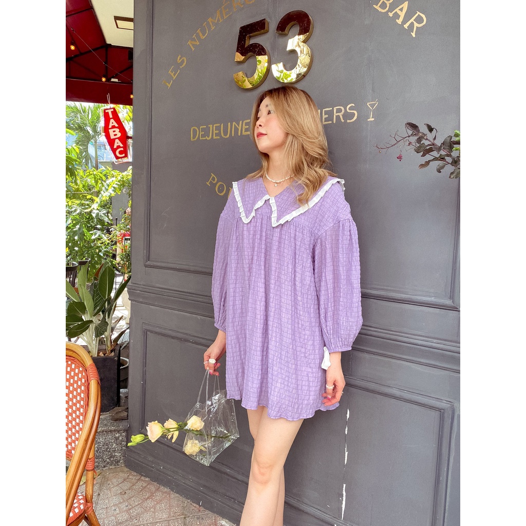 Đầm tím baby doll tay dài Bonbons Dress Gem Clothing SP060632