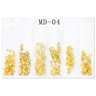 CHAM mạ vàng trang trí móng xinh (  dạng túi -6 ngăn  mã 001-008)