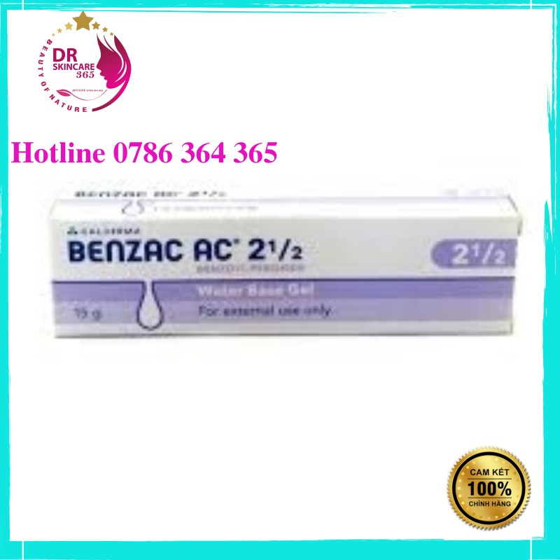Gel chấm giảm mụn Benzac 2,5%-5% Benzoyl Peroxide 15g - DrSkincare365 | BigBuy360 - bigbuy360.vn