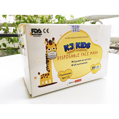 Khẩu trang y tế trẻ em 4 lớp KJ KIDS có giấy kháng khuẩn | BigBuy360 - bigbuy360.vn