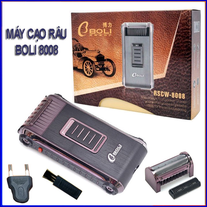 Máy cạo râu nam 8008 kèm lưỡi phụ thay thế sạc điện [BẢO HÀNH 12 THÁNG]