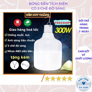 Bóng Đèn Tích Điện Loại 100W Siêu Sáng Có Móc Treo Tiện Lợi
