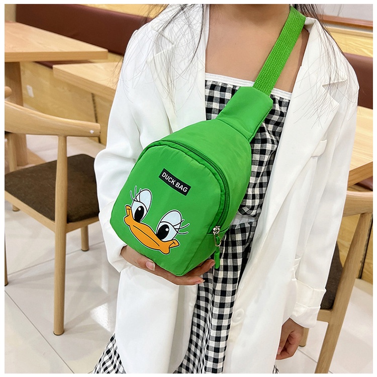 Túi Đeo Chéo Ngực Đựng Tiền Xu Họa Tiết Vịt Dễ Thương Cho Bé