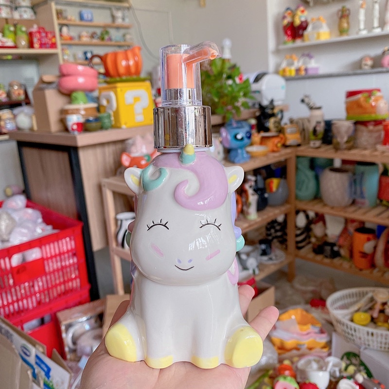 Bình xà bông có vòi gốm sứ 3D