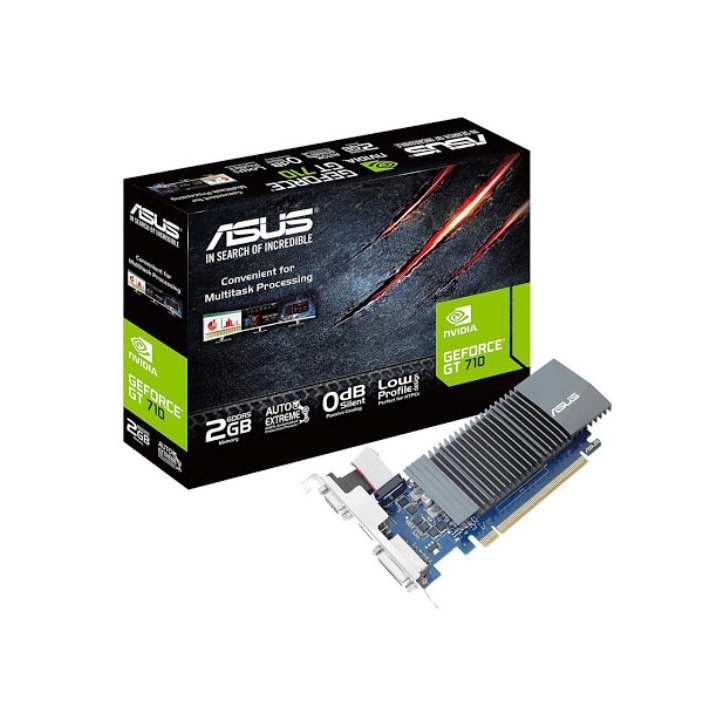 Cạc Màn Hình Vga ASUS 2Gb GT710 SL 2GD5 GDDR5, 64-bit , DVI+HDMI