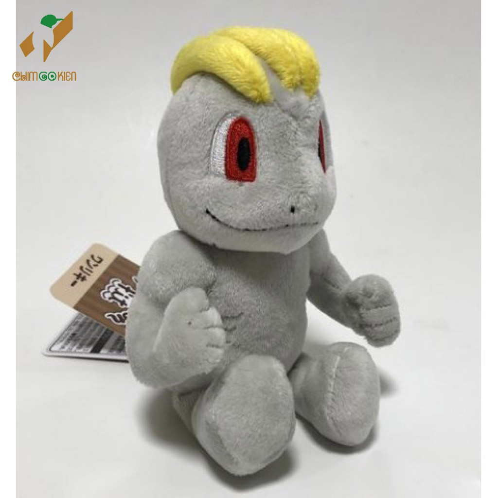 Gấu bông pokemon anime đấu sĩ Machop(Wanriky)13cm size fit hàng Nhật