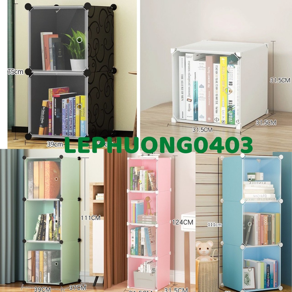 Tủ Đầu Giường, Tủ Nhựa Lắp Ghép 1-2-3 Ô Đa Năng Đựng Quần Áo, Đồ Dùng....