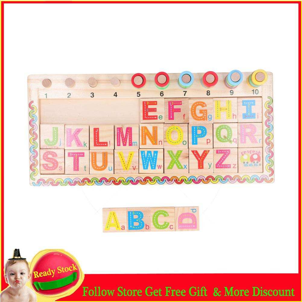 Punkstyle Alphabet Matching Board Wooden Educational Children Kids Early Learning Game Toy