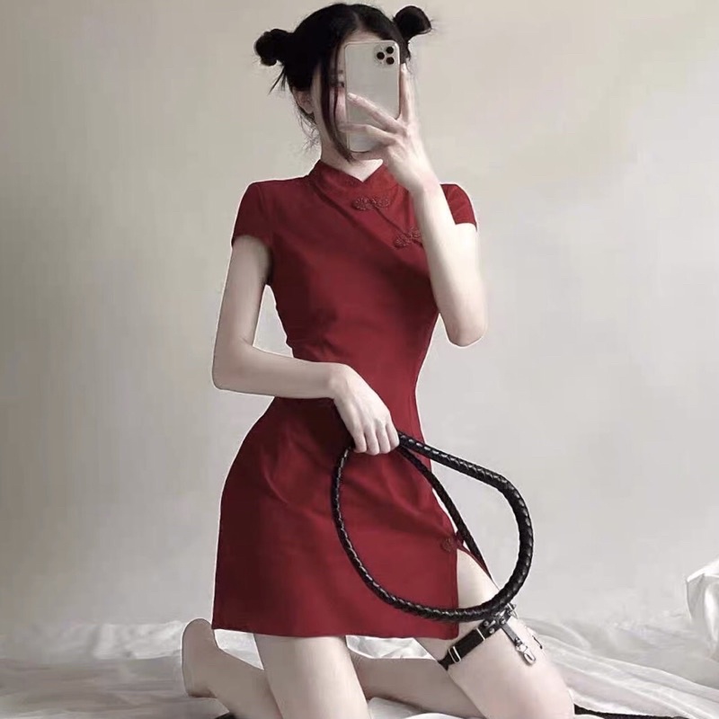 Sườn Xám Cách Tân Mẫu Ngắn Cơ Bản 40-70Kg | BigBuy360 - bigbuy360.vn