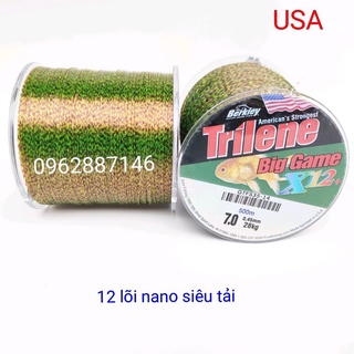 cước câu cá cước mỹ triline 3D tàng hình 500m siêu tải chất 7jnsda7