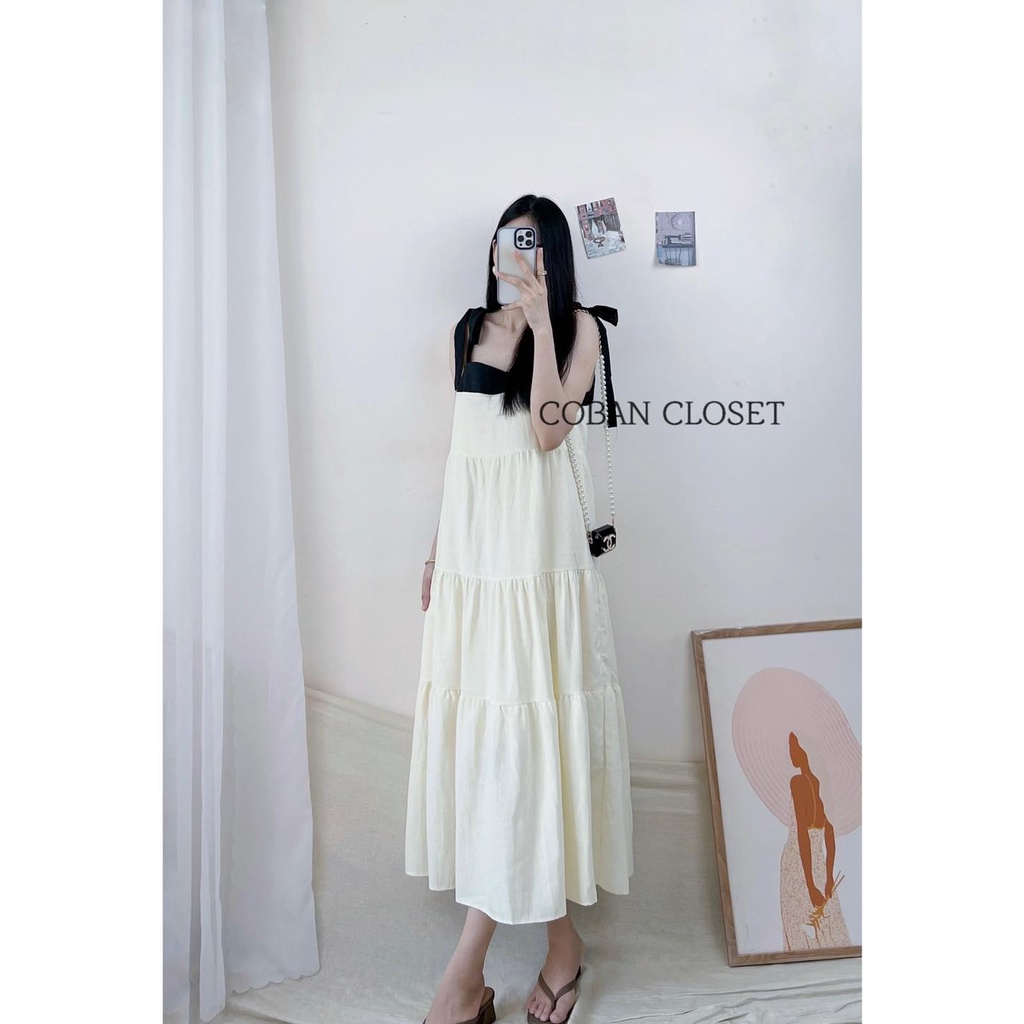 ĐẦM LINEN DÂY BBD