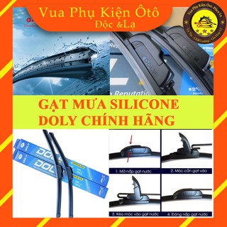 Gạt mưa Silicone DOLY chính hãng - cần gạt mưa ô tô gạt sạch, êm ái