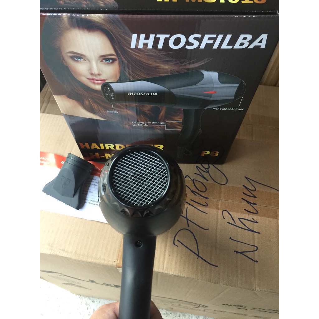 Máy Sấy Tóc IHTOSFILBA IH-MST918(P6) Tạo Kiểu 2 Chiều Nóng Lạnh Công Suất Lớn, Hàng chính hãng