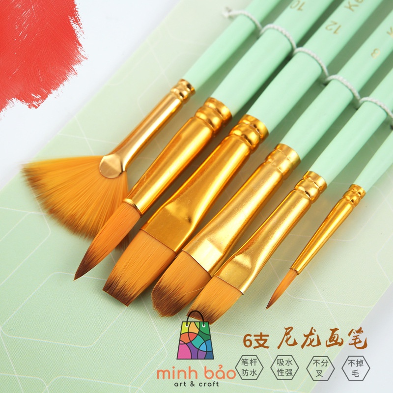 BỘ 6 CÂY CỌ VẼ PASTEL KEEP SMILLING A6332
