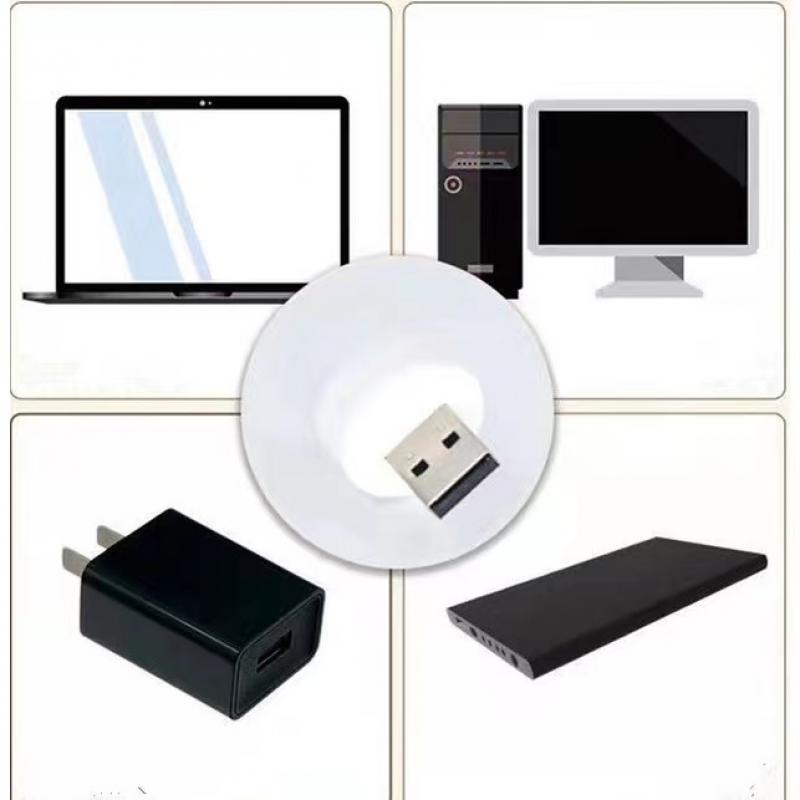 Đèn LED Tròn Nhỏ Bảo Vệ Mắt Sạc Điện Thoại / Máy Tính Cổng USB