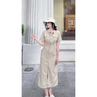 Váy liền pha khuy