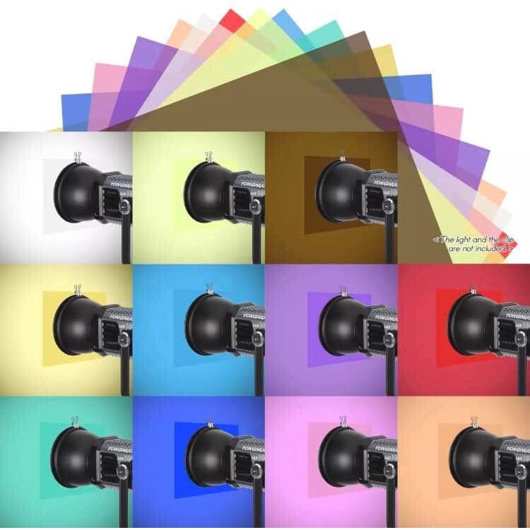 Combo filter 11 màu cho đèn studio