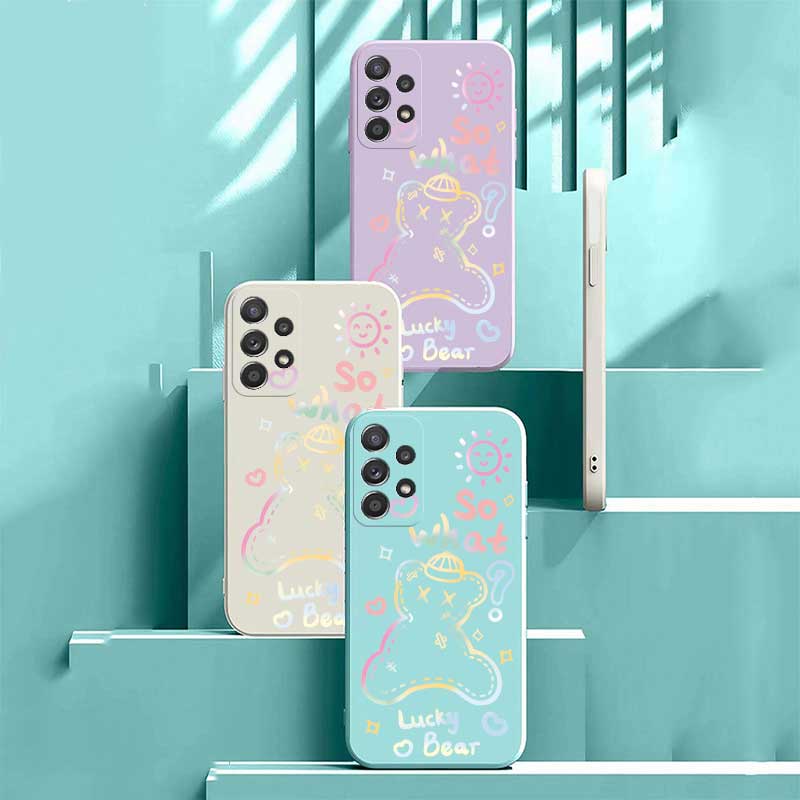 Ốp Điện Thoại Tpu Hình Gấu Cho Samsung Galaxy A53 A33 A13 Note 10 Lite Note 20 20 Ultra S10 Plus A81