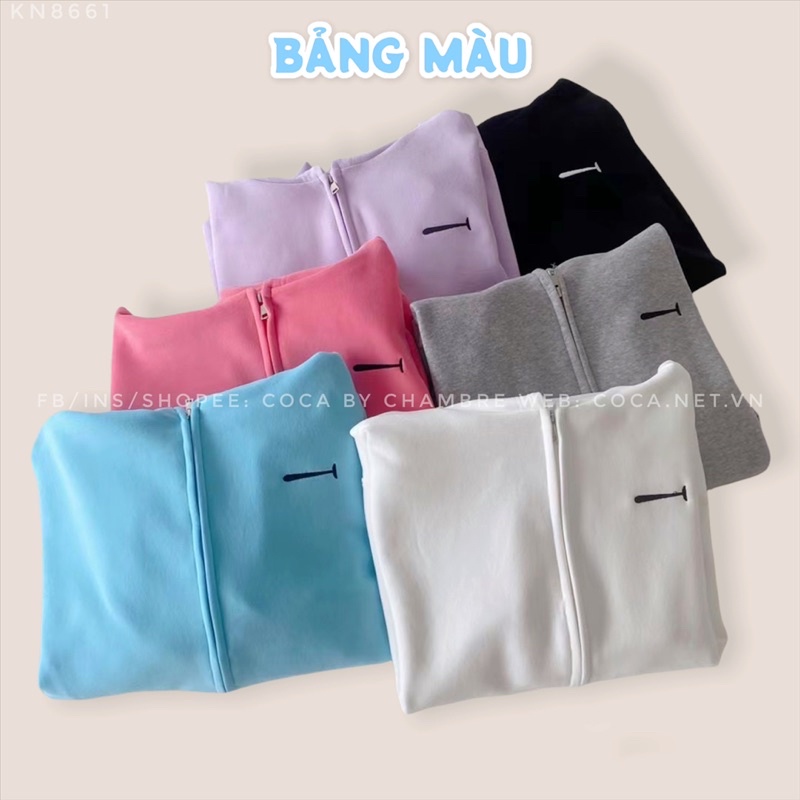 [KN8661]💜 Áo khoác HOODIE ZIP nỉ xốp thêu gậy bóng chày form rộng unisex (Có sẵn/ảnh thật) | BigBuy360 - bigbuy360.vn